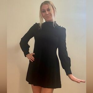 Kate Spade Black Long Sleeve Dress